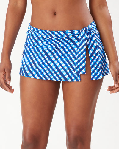 Harbour Island Gingham Skirted Hipster Bikini Bottoms