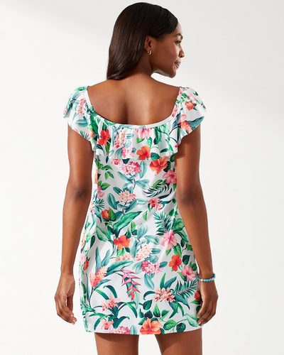 Tropi-calling Off-the-Shoulder Spa Dress