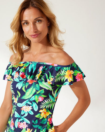 Tropi-calling Off-the-Shoulder Spa Dress