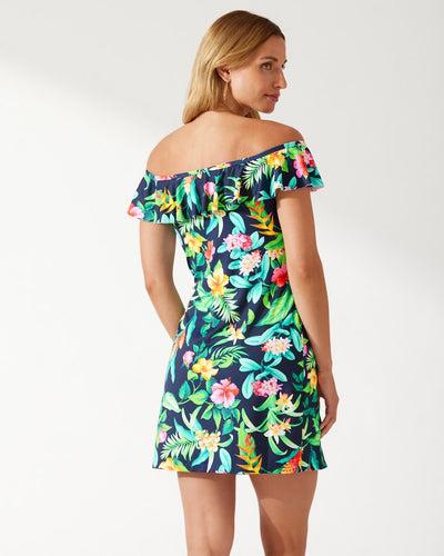 Tropi-calling Off-the-Shoulder Spa Dress