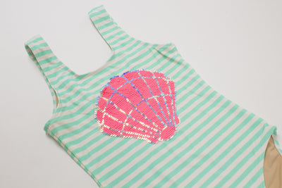 MAGIC TWO-WAY SEQUINS MERMAID ONE PIECE SWIMSUIT