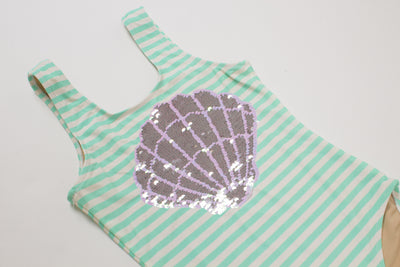 MAGIC TWO-WAY SEQUINS MERMAID ONE PIECE SWIMSUIT