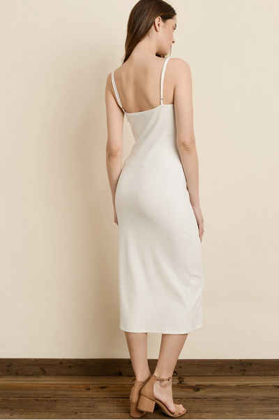 Ribbed Knit Midi Dress
