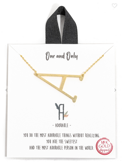 18k Gold Dipped Initial Necklaces