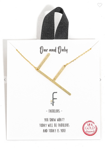 18k Gold Dipped Initial Necklaces