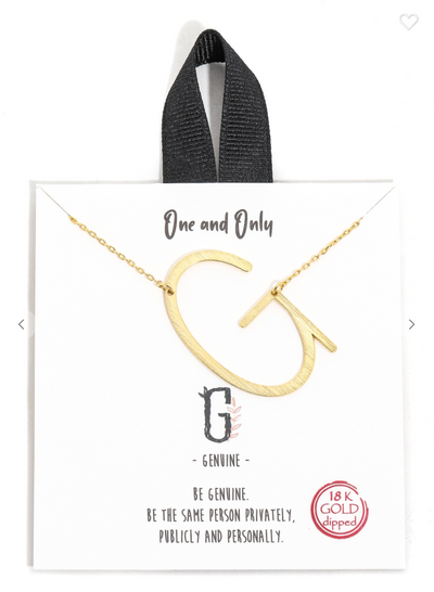 18k Gold Dipped Initial Necklaces