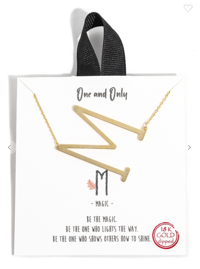 18k Gold Dipped Initial Necklaces