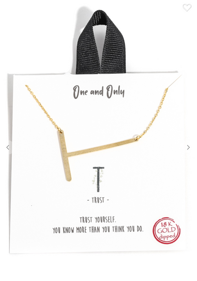 18k Gold Dipped Initial Necklaces