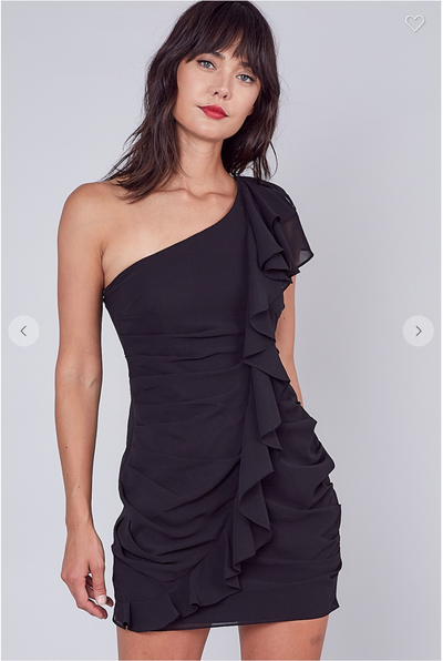 One Shoulder Ruffle Dress