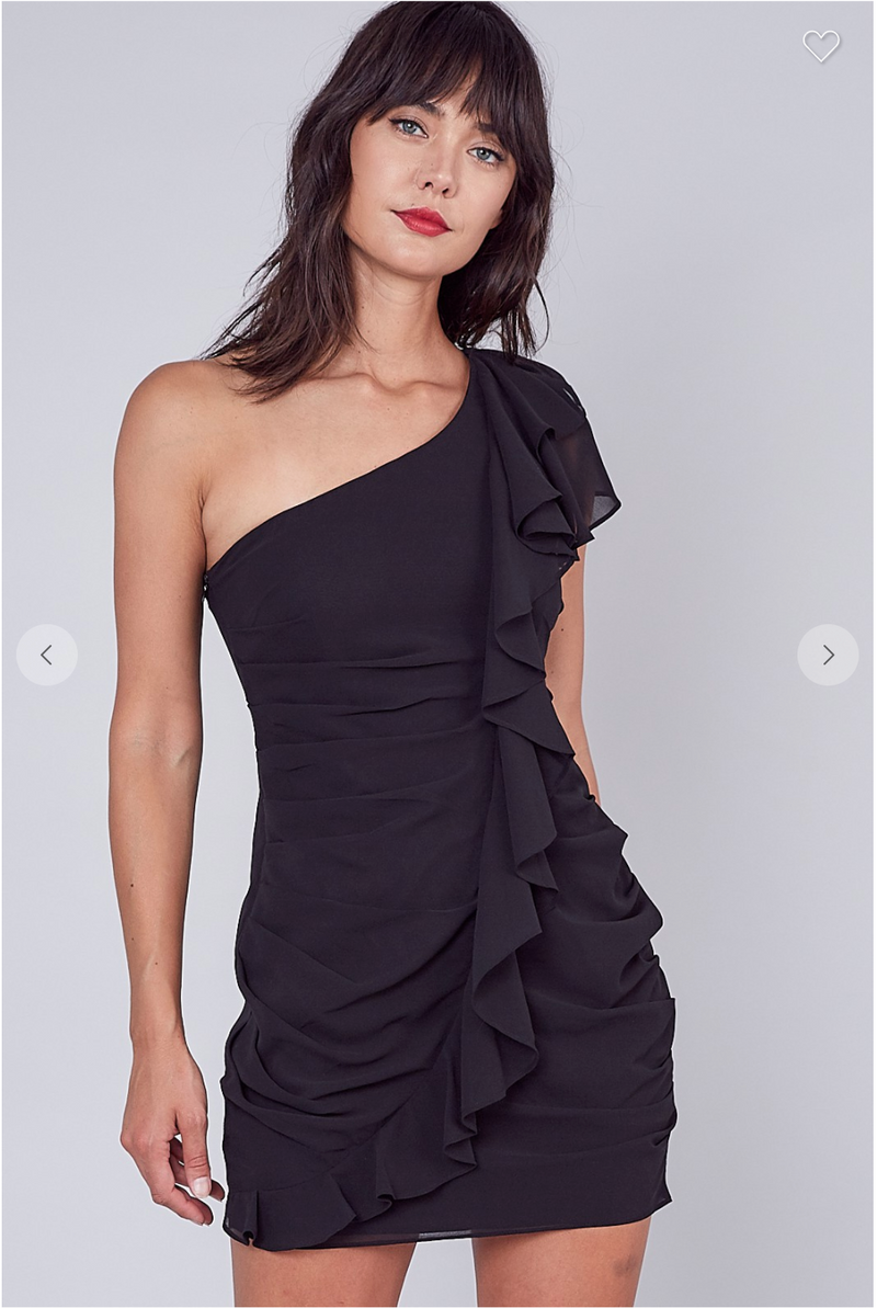 One Shoulder Ruffle Dress