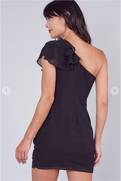 One Shoulder Ruffle Dress