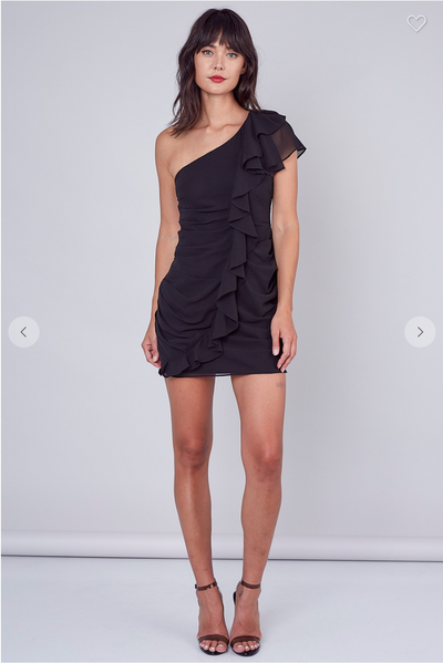 One Shoulder Ruffle Dress