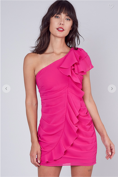 One Shoulder Ruffle Dress