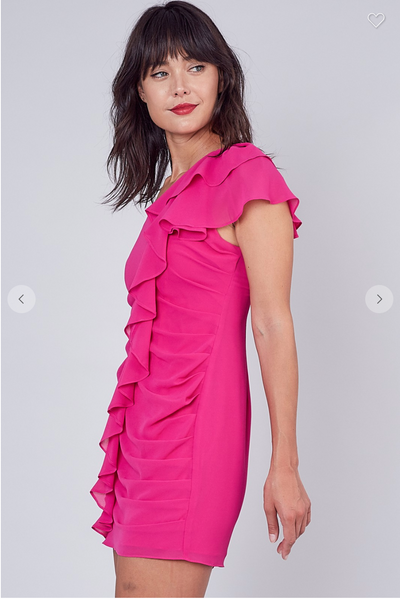 One Shoulder Ruffle Dress