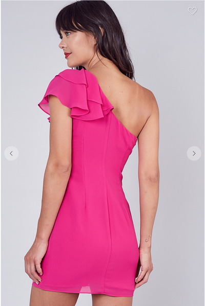 One Shoulder Ruffle Dress