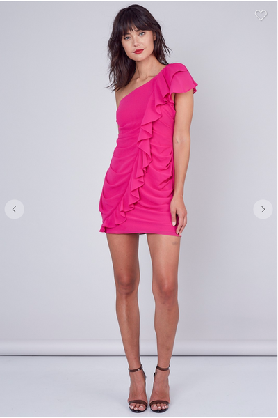 One Shoulder Ruffle Dress