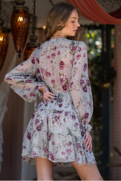 Long Sleeve A-line Mini Dress