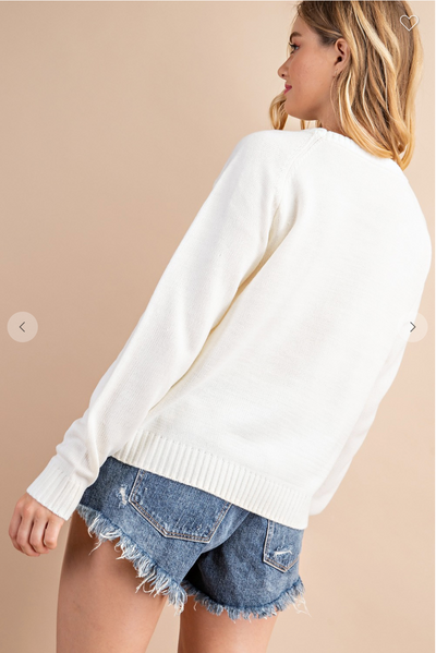 HEART KNIT SWEATER