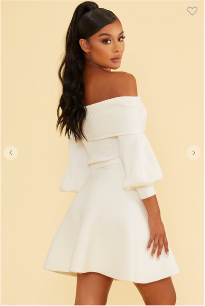 Off Shoulder Sweater Dress