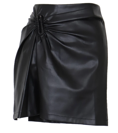 PARIS GATHERED SKIRT-BLACK