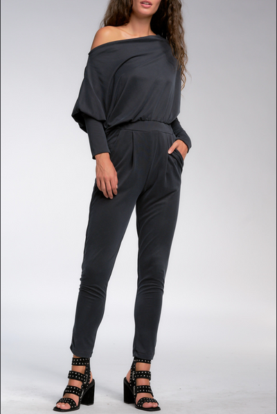 off shoulder jumpsuit by elan