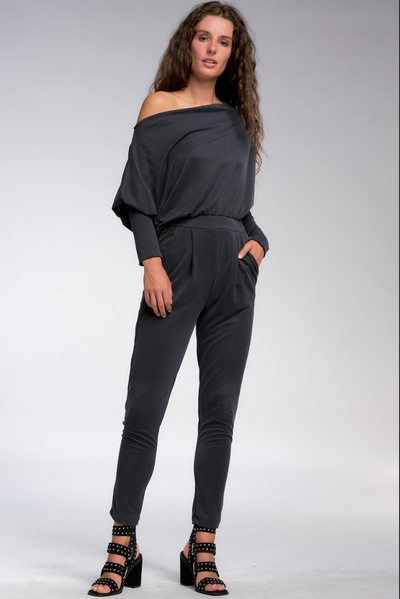 off shoulder jumpsuit by elan