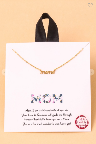 18k Mama Pendant Chain Necklace