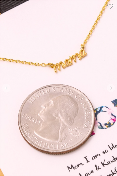 18k Mama Pendant Chain Necklace