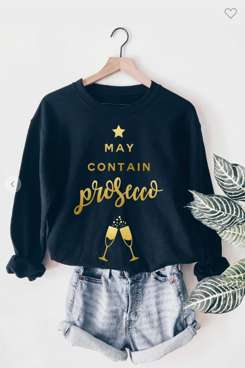 PROSECCO GOLD FOIL GRAPHIC SWEATSHIRT