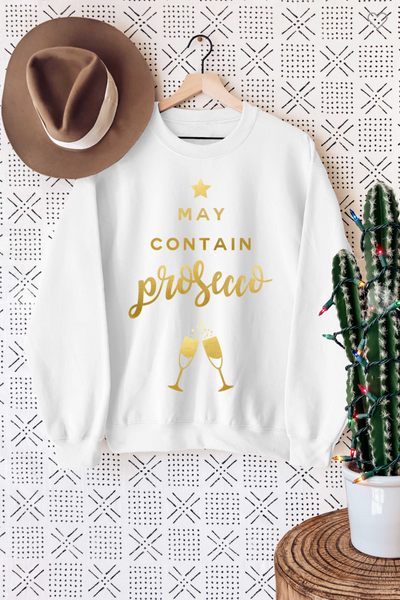 PROSECCO GOLD FOIL GRAPHIC SWEATSHIRT