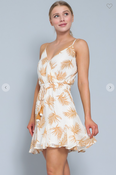 Yellow Flowers Mini Dress