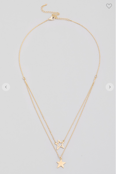 Dainty Layered Star Pendant Necklace