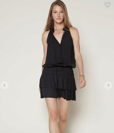 Sleeveless Pleated Mini Dress