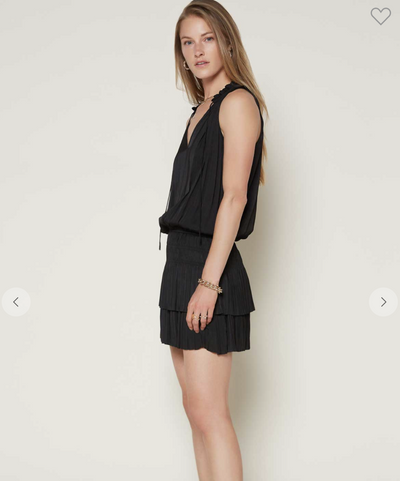 Sleeveless Pleated Mini Dress