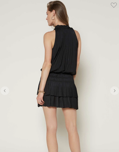 Sleeveless Pleated Mini Dress