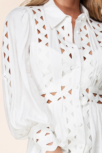 White Maxi with Cutouts