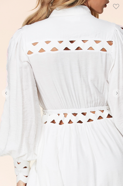 White Maxi with Cutouts