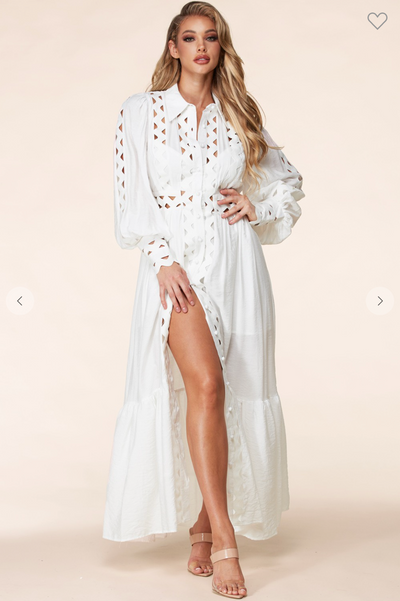 White Maxi with Cutouts