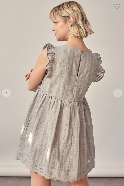 Embroidered Mini Dress with Shorts