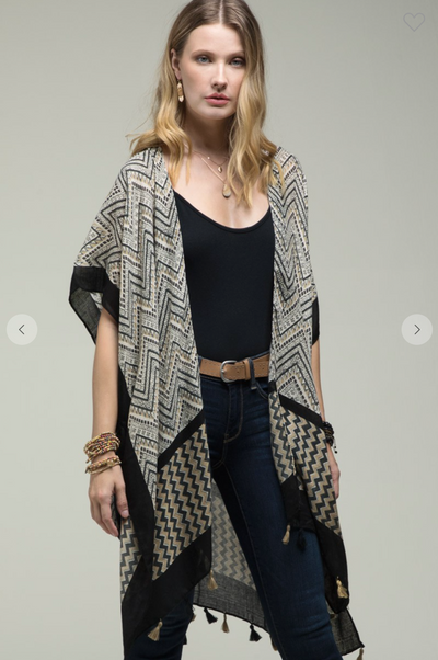 Chevron Print Kimono
