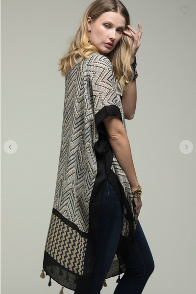 Chevron Print Kimono