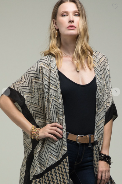 Chevron Print Kimono