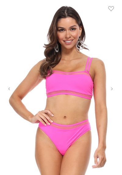WOMEN SWIMSUIT NEON PINK BIKINI Bottom