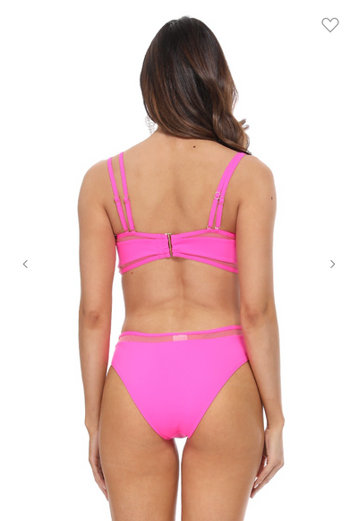 Bright Pink Bandeau Top