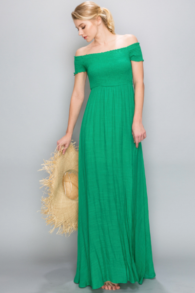 Off Shoulder Maxi Dress