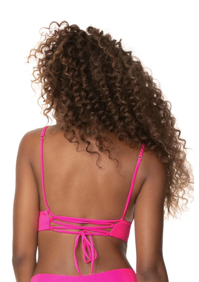 Maaji Fuchsia Agate Parade Long Line Triangle Bikini Top