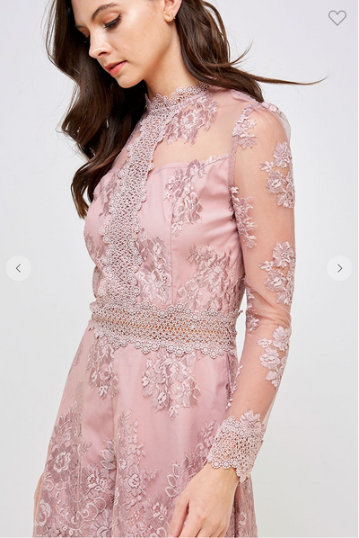 Alima Two-Tone Lace Romper