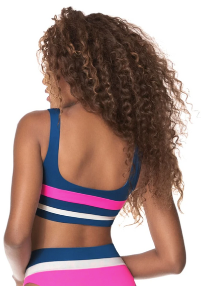 Maaji Fuchsia Prussian Izzy Sporty Bralette Bikini Top