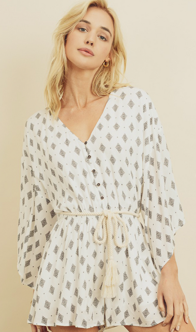 Diamond Kimono Romper