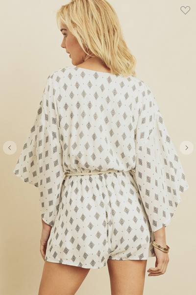 Diamond Kimono Romper
